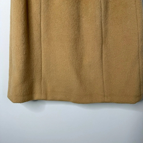 Vintage 1970s Pendleton Camel Brown Virgin Wool Longline Coat and Skirt Set - Picture 12 of 16